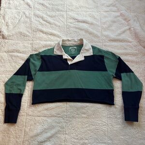 throwback rugby cropped long sleeve